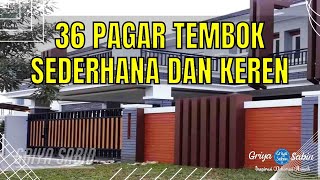 36 Pagar Tembok Rumah Minimalis Sederhana Dan Keren | Desain Rumah Minimalis Modern