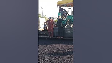 Asphalt base course laying civil engineering work for site #viral #construction #civilengineering