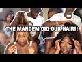 WE LET THE MANDEM DO OUR HAIR!!! THEY RUINED IT!! FT WORLDNEWHAIR