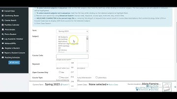 How to Search for Classes