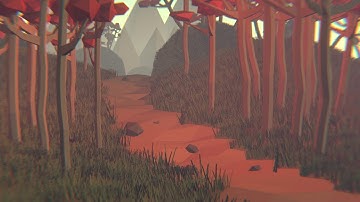 Time Lapse:Low Poly Autumn Forest[Blender]