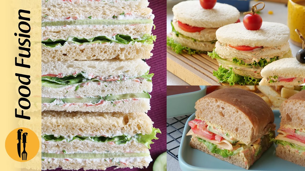 3 Quick & Easy Sandwich Recipes By Food Fusion