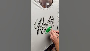 quick 🟢🌹 #airbrush #calligraphy #lettering