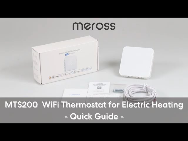 MTS200 Meross WiFi Thermostat for electric Heating Quick Set-up Guide 