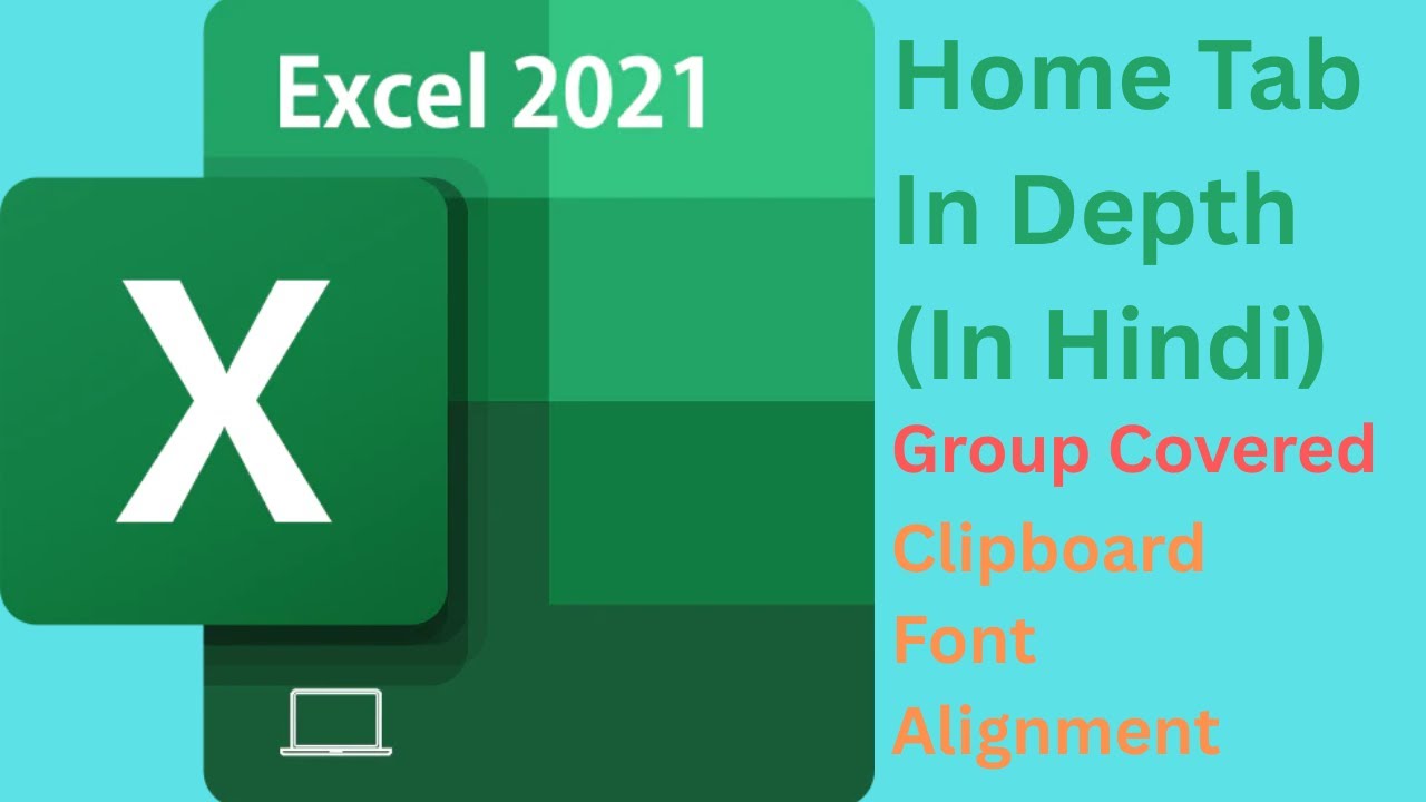 Excel Home Tab in Hindi | Excel Tutorial for beginners in Hindi - YouTube