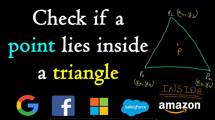 Check if a point lies inside a triangle