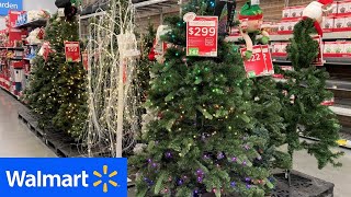 WALMART CHRISTMAS DECORATIONS CHRISTMAS TREES ORNAMENTS SHOP WITH ME SHOPPING STORE WALK THROUGH