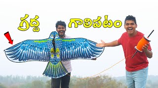 గ్రద్ద గాలిపటం ఎగరేసాము... 😲😲 Flying Eagle Kite - Gone Crazy 🔥🔥 Fancy Kite 🤣😅 Telugu Experiments