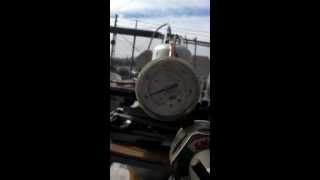 Oxyacetylene cutting torch setup.