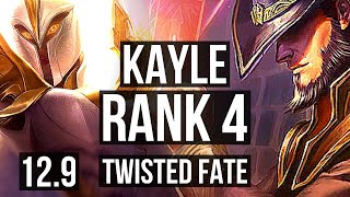 KAYLE vs TWISTED FATE (MID) | Rank 1 Kayle, Rank 4, 10/2/7, Dominating | BR Challenger | 12.9