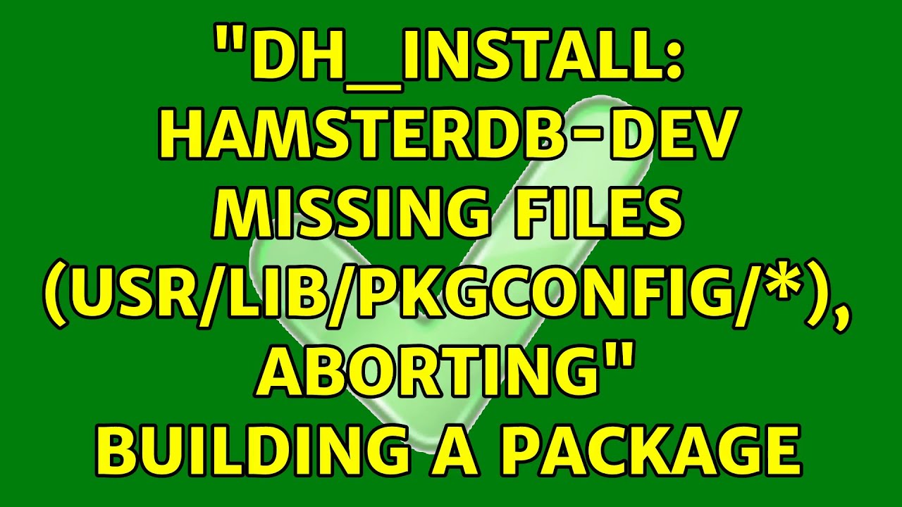 "dh_install: hamsterdb-dev missing files (usr/lib/pkgconfig ...