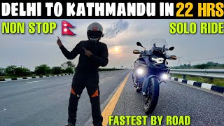 DELHI TO KATHMANDU NEPAL IN JUST 22 HRS IN HEAVY RAIN  | I MADE RECORD | FIRST INTERNATIONAL RIDE