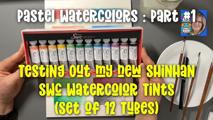 Review & demo - Shinhan PASS Color hybrid gouache/watercolor paints 