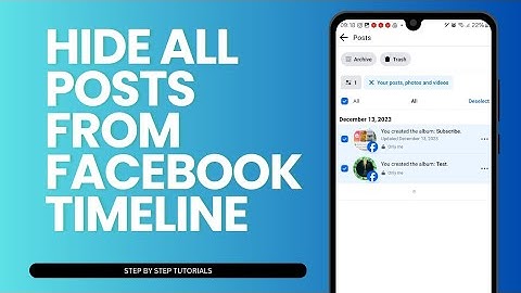 How To Hide All Posts From Facebook Timeline