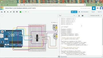 Simulasi 2 Motor DC (Kanan Kiri) Menggunakan Arduino & Software TinkerCad SimulIDE