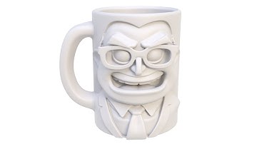 3D model of a political mug. Emotional mug. Superhive, CGtrader, Cults3d (no sound)