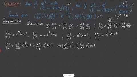 Vectorial: Ejemplo de regla de la cadena para dos variables independientes