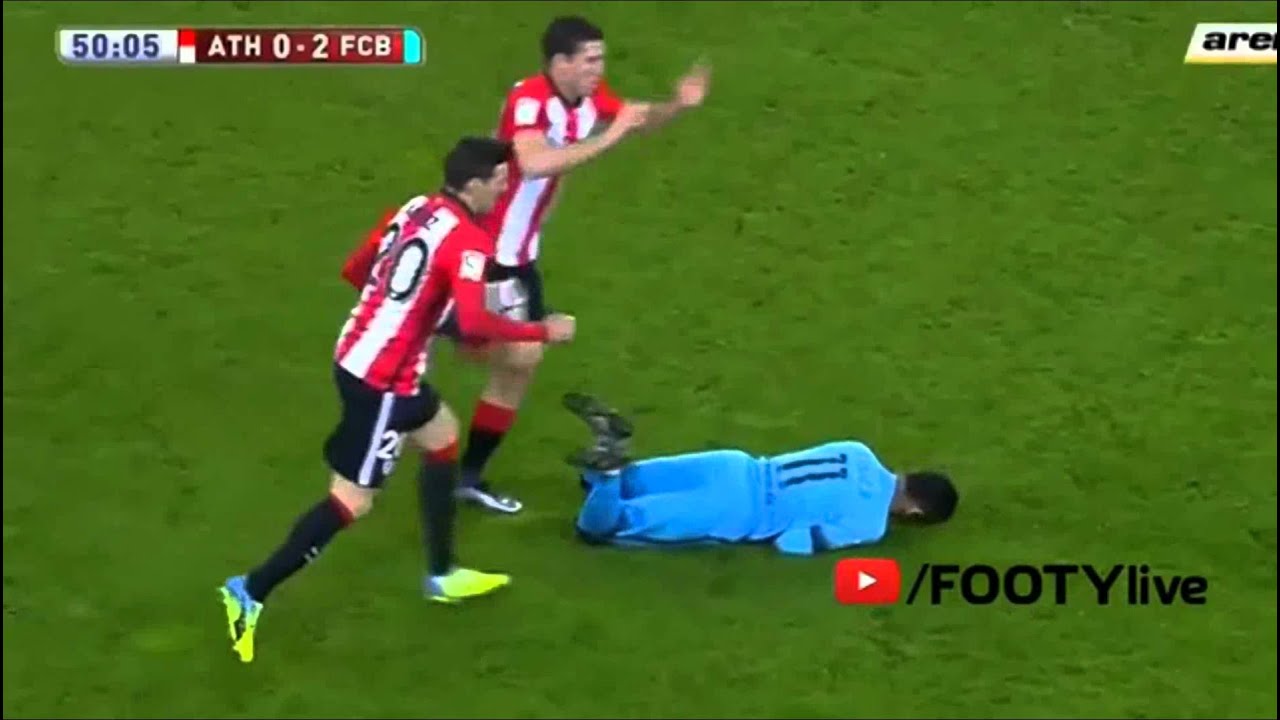 Athletic Bilbao vs Barcelona 0 2 Aduriz Steps on Neymar ! Copa Del Rey 2016