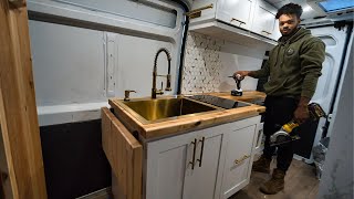 Building an Full Kitchen in a VAN (Cargo Van to Tiny Home Conversion) Ep.3