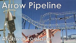 Arrow Pipeline Coaster Archival Footage! Old LOST Arrow Dynamics Prototype Coaster!