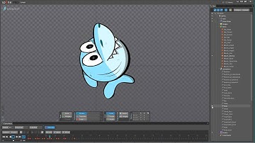 shark Spine 2D skin animation for game ZooPunks
