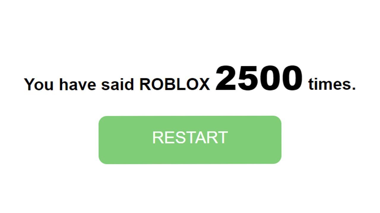 Saying Roblox 2 500 Times Youtube - the reboot of an roblox visor 2018