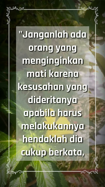 Pesan Rasulullah Kepada Orang Yang Depresi Ingin Mati #shorts