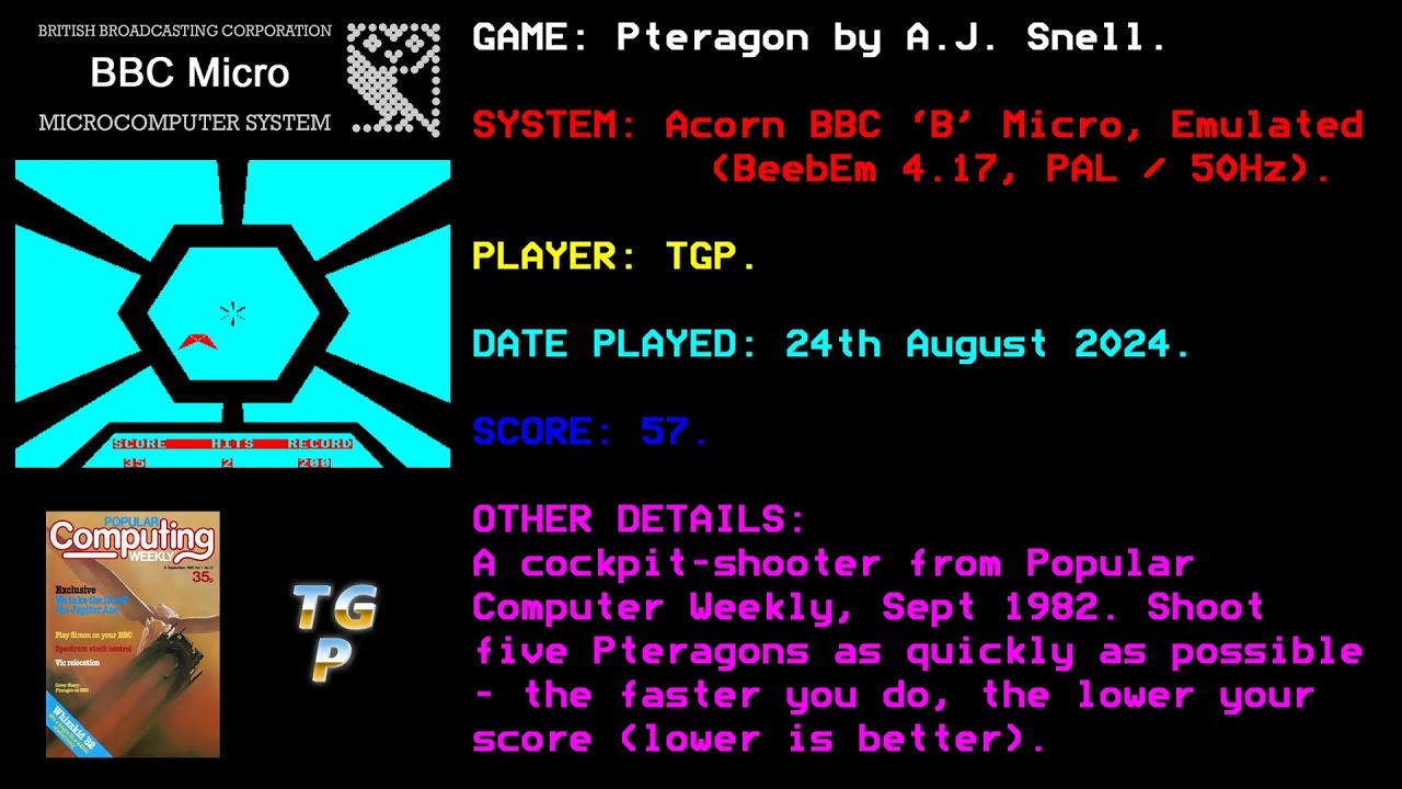 Pteragon - Popular Computer Weekly - BBC Micro - Emulated, BeebEm - 57 ...