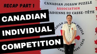 Canadian Individual Speed Puzzling Recap  National Competition PART 1 #puzzle #jigsawpuzzle