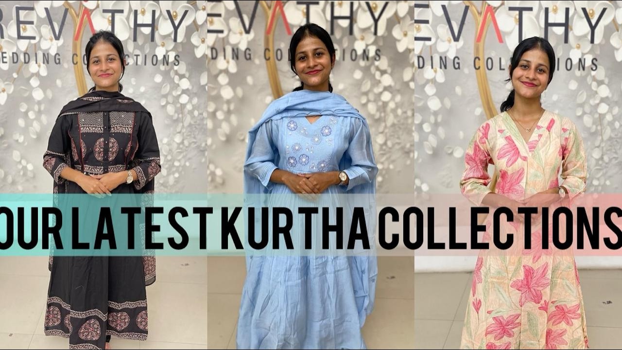 OUR LATEST KURTHA COLLECTIONS | REVATHY WEDDING COLLECTIONS MUVATTUPUZHA|8086575564