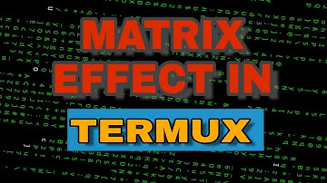 How to create MATRIX effect in termux by techy Uday....