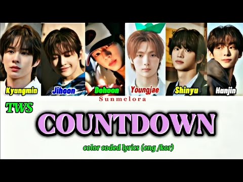 TWS (투어스) 'Countdown' (마음 따라 뛰는 건 멋지지 않아?) || Color Coded Lyrics