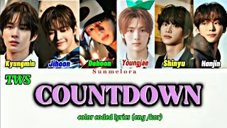 TWS (투어스) 'Countdown' (마음 따라 뛰는 건 멋지지 않아) || Color Coded Lyrics