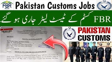 FBR Customs Issued Physical Test Letter for Sepoy