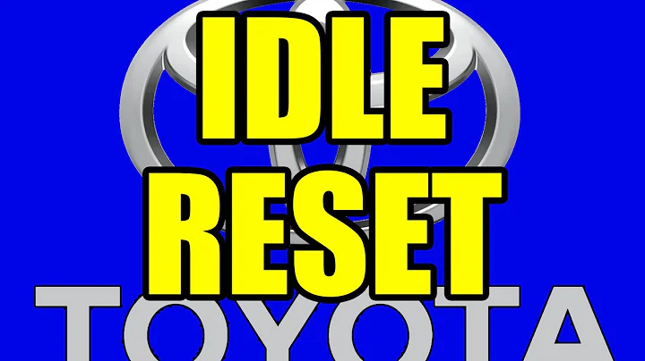 Toyota & Lexus Idle Reset -  All Models - Fast and Easy!