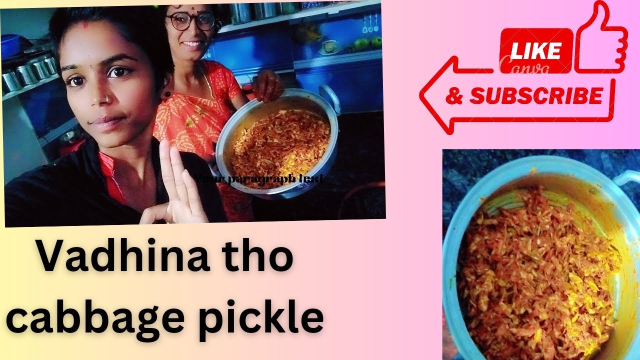 vadhina tho cabbage pickle😋 ela undho chuseyandi🤓||vani naresh  official#yt - YouTube
