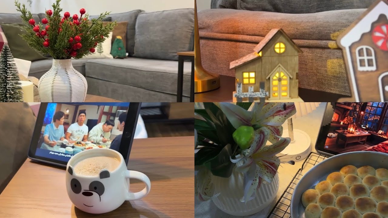 فلوق تنظيف عميق لصاله المعيشه 🧹🛋️| روتين هادئ | خلية نحل غيمه 🥯☁️