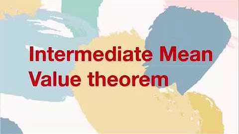 The Intermediate Mean Value Theorem
