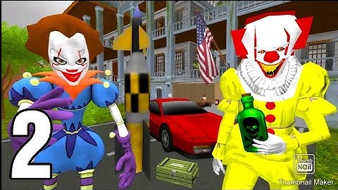 Lets Play, Clown Brothers. Neighbor Escape 3D [Part 2] (Gameplay)