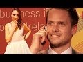 Patrick J. Adams (Suits) takes unexpected call from girlfriend Troian Bellisario at UCD, Dublin