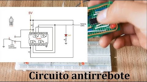 Circuito antirrebote para el pulsador