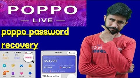 Poppo live ka password 🔑 ksy recover karna hai numbr ksy exchange karna hai !! earning application!!