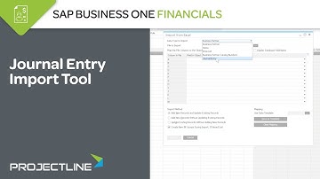 SAP Business One Journal Entry Import Tool