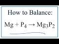 Balancing Chemical Equations