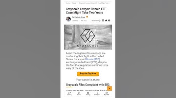 Grayscale Lawyer: Bitcoin ETF Case Might Take Two Years #cryptomash #cryptomashnews #cryptonews