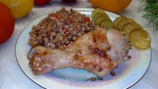 Гречка с курицей в сковороде  Сытное, ароматное и очень вкусное блюдо.