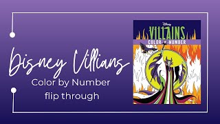 Disney Villains Color by Number | Thunder Bay Press | Adult coloring