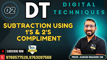 Subtraction Using 1s & 2s Compliment - 02 | Digital Techniques | POLY | ENGG | BCA |