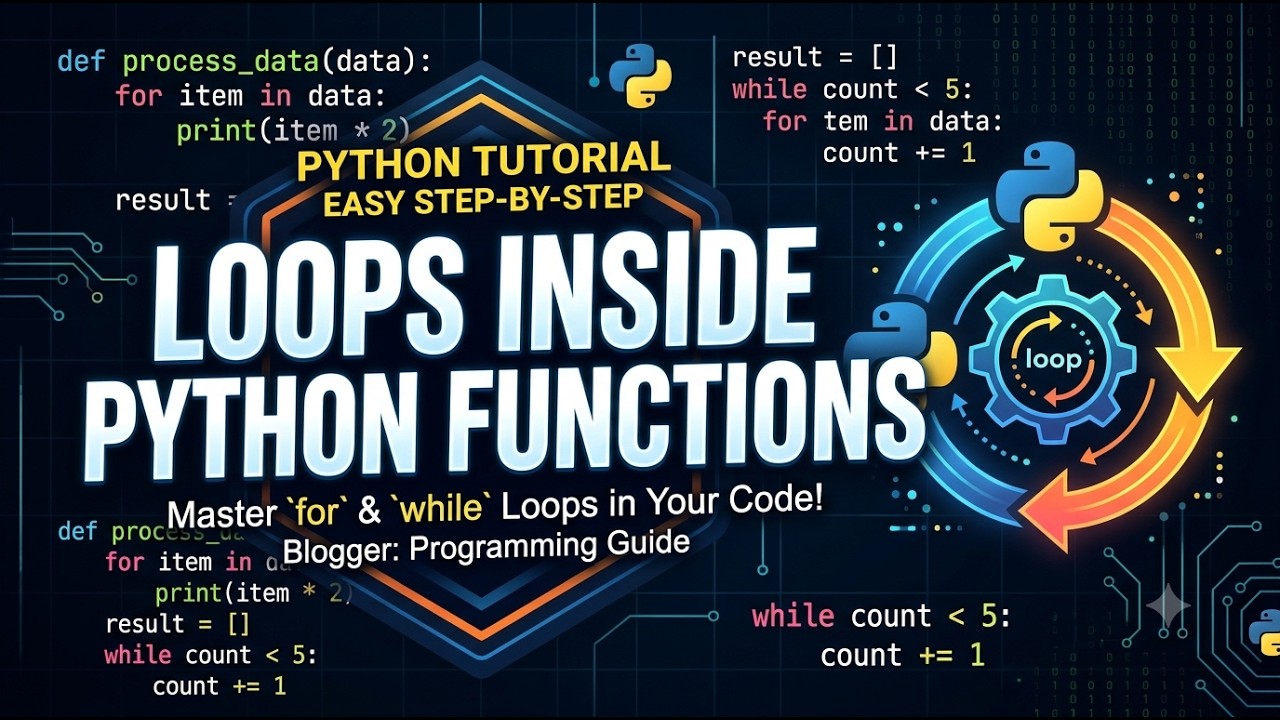 Master Loops Inside Python Functions | HINDI #pythonfunctiondef - YouTube