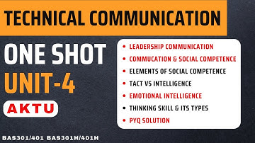TC aktu One Shot | Unit 4 | Technical Communication Unit 4 |  PYQ Solution | Aktu Exams